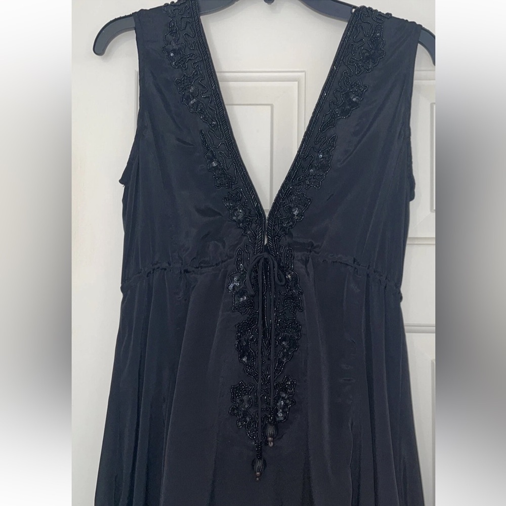 NWT SHAHIDA PARIDES High-Low beaded Maxi Dress. 100% viscose silk - Picture 4 of 7